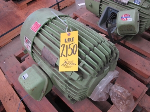 MOTOR, ELECTRIC TYPE, 20 HORSEPOWER, 460 VAC ELEC RATING, 3600 RPM, 256T FRAME, 24.9 AMPS, TEFC ENCLOSURE, 1.0 SERVICE FACTOR. HORIZONTAL, NEMA DESIGN TYPE B, INSULATION CLASS B, 80 DEGREE C MAX TEMP RISE OVER 40 DEGREE C AMBIENT (W-44) LOADING & HANDLING FEE $15-